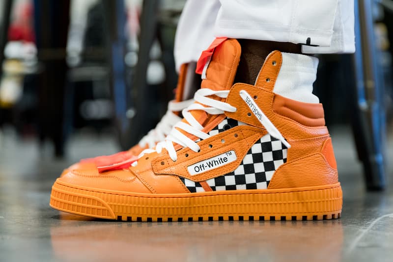 #OnFeet Agenda Las Vegas 2018 Pusha T Chief Keef Air Jordan 1 Retro High Off-White Chicago, adidas x Raf Simons Ozweego, Nike Element React 87, NikeCraft Mars Yard Shoe 2.0 Tom Sachs Space Camp, Nike SB Blazer Supreme, ACRONYM x Nike Air VaporMAx Moc 2, Nike Air Max 1 Parra, and the Air Jordan 3 Retro Oregon Pit Crew