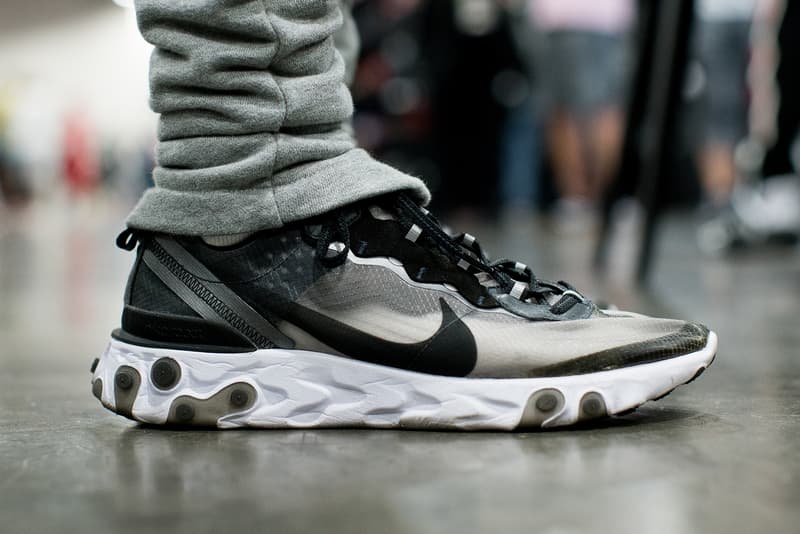#OnFeet Agenda Las Vegas 2018 Pusha T Chief Keef Air Jordan 1 Retro High Off-White Chicago, adidas x Raf Simons Ozweego, Nike Element React 87, NikeCraft Mars Yard Shoe 2.0 Tom Sachs Space Camp, Nike SB Blazer Supreme, ACRONYM x Nike Air VaporMAx Moc 2, Nike Air Max 1 Parra, and the Air Jordan 3 Retro Oregon Pit Crew