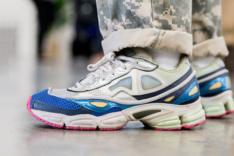 #OnFeet Agenda Las Vegas 2018 Pusha T Chief Keef Air Jordan 1 Retro High Off-White Chicago, adidas x Raf Simons Ozweego, Nike Element React 87, NikeCraft Mars Yard Shoe 2.0 Tom Sachs Space Camp, Nike SB Blazer Supreme, ACRONYM x Nike Air VaporMAx Moc 2, Nike Air Max 1 Parra, and the Air Jordan 3 Retro Oregon Pit Crew