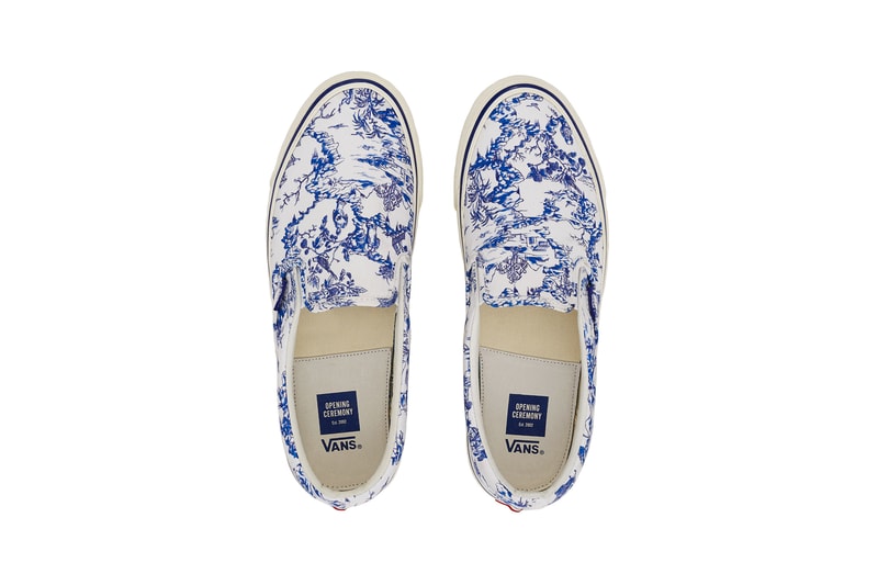 opening ceremony vans toile pack Chinoiserie chinese porcelain pattern texture august 17 drop release date closer look official image lookbook