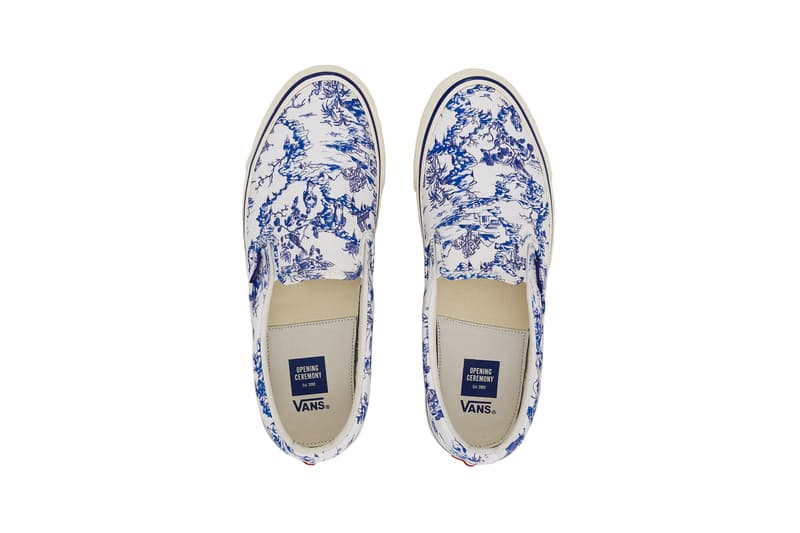 opening ceremony vans toile pack Chinoiserie chinese porcelain pattern texture august 17 drop release date closer look official image lookbook