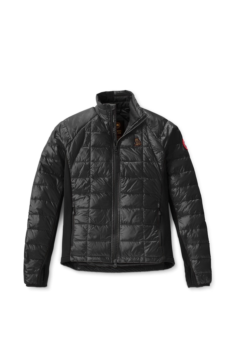 ovo canada goose collaboration fall winter 2018 hybridge jacket yellow white orange black drake august 24 drop release date look info news sneak peak colorways price retail buy sale sell padded shoulder cross body bag transformable Electric Blaze Electric Fizz White Noise