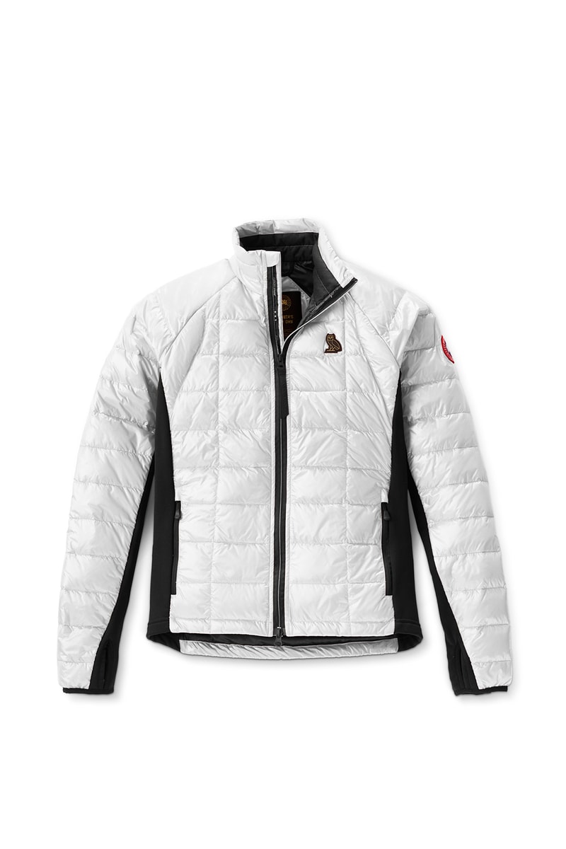 ovo canada goose collaboration fall winter 2018 hybridge jacket yellow white orange black drake august 24 drop release date look info news sneak peak colorways price retail buy sale sell padded shoulder cross body bag transformable Electric Blaze Electric Fizz White Noise