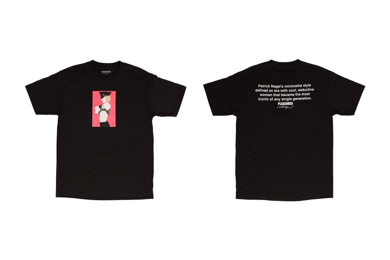 Patrick Nagel PLEASURES Capsule Collection Arrested Salon Destination Blindfold Short Long Sleeve T Shirt Hoodie Crewneck Alex James