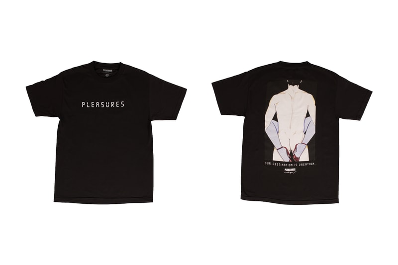 Patrick Nagel PLEASURES Capsule Collection Arrested Salon Destination Blindfold Short Long Sleeve T Shirt Hoodie Crewneck Alex James