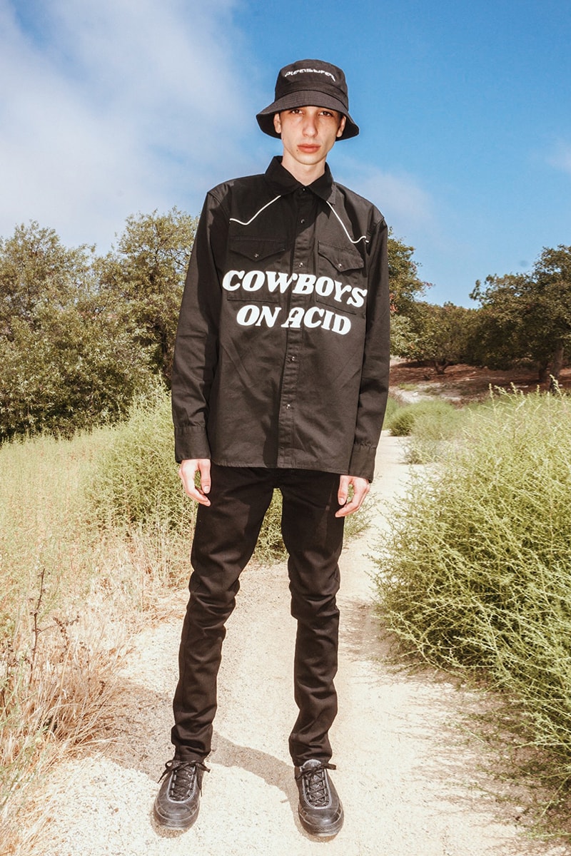 PLEASURES Fall Winter 2018 Collection Lookbook Cowboys on Acid t-shirts sweaters jackets pants