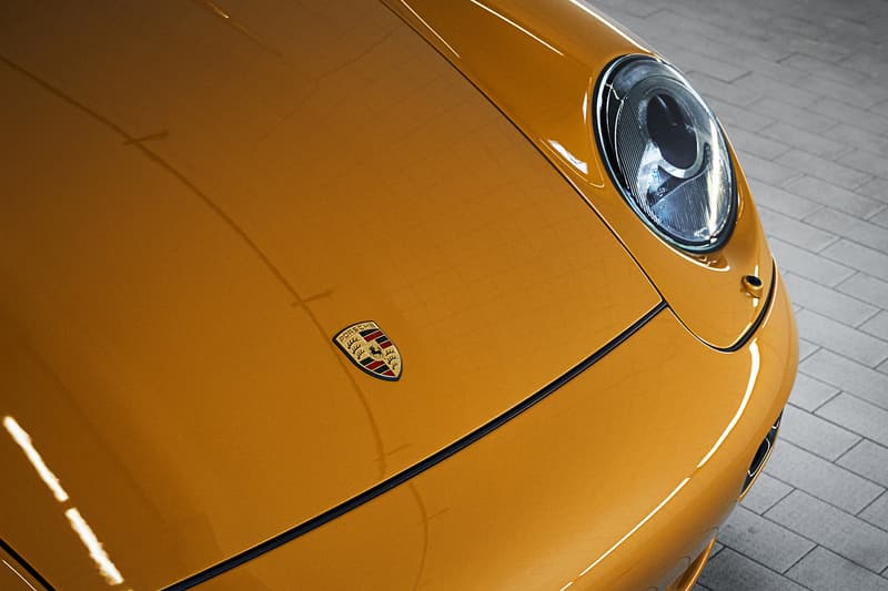 porsche 1998 911 turbo 993 project gold restoration upgrade body 450 horsepower flat six engine golden yellow metallic paint job exclusive auction october 27 2018 sothebys