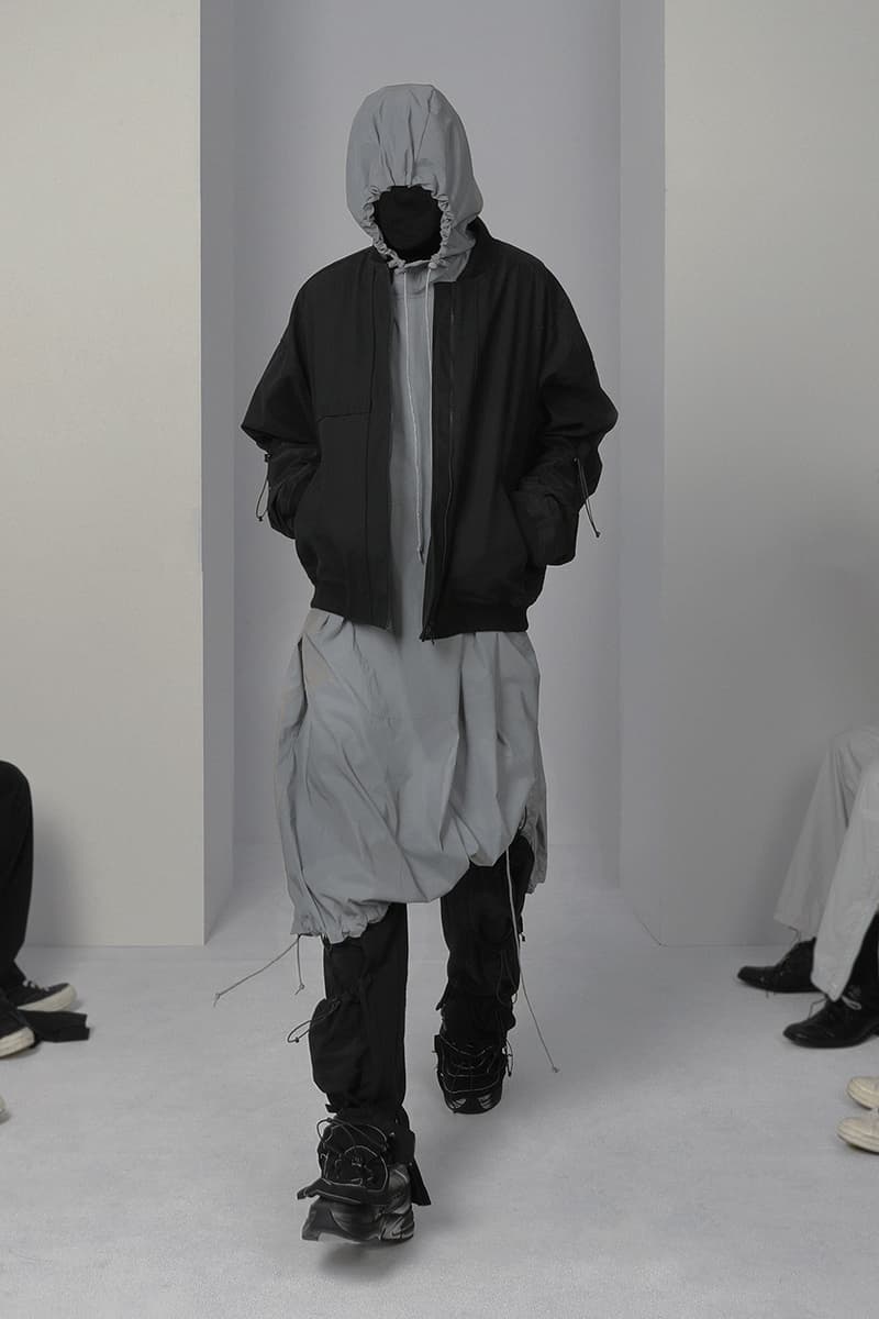 POST ARCHIVE FACTION Fall Winter 2018 Collection Lookbook Korean Fashion Streetwear Puffer Jacket Track Pants RSST