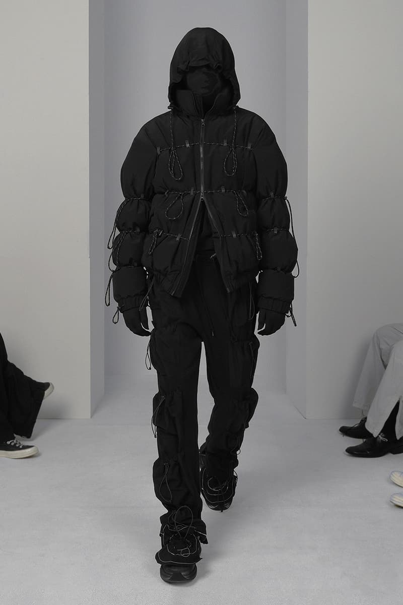 POST ARCHIVE FACTION Fall Winter 2018 Collection Lookbook Korean Fashion Streetwear Puffer Jacket Track Pants RSST