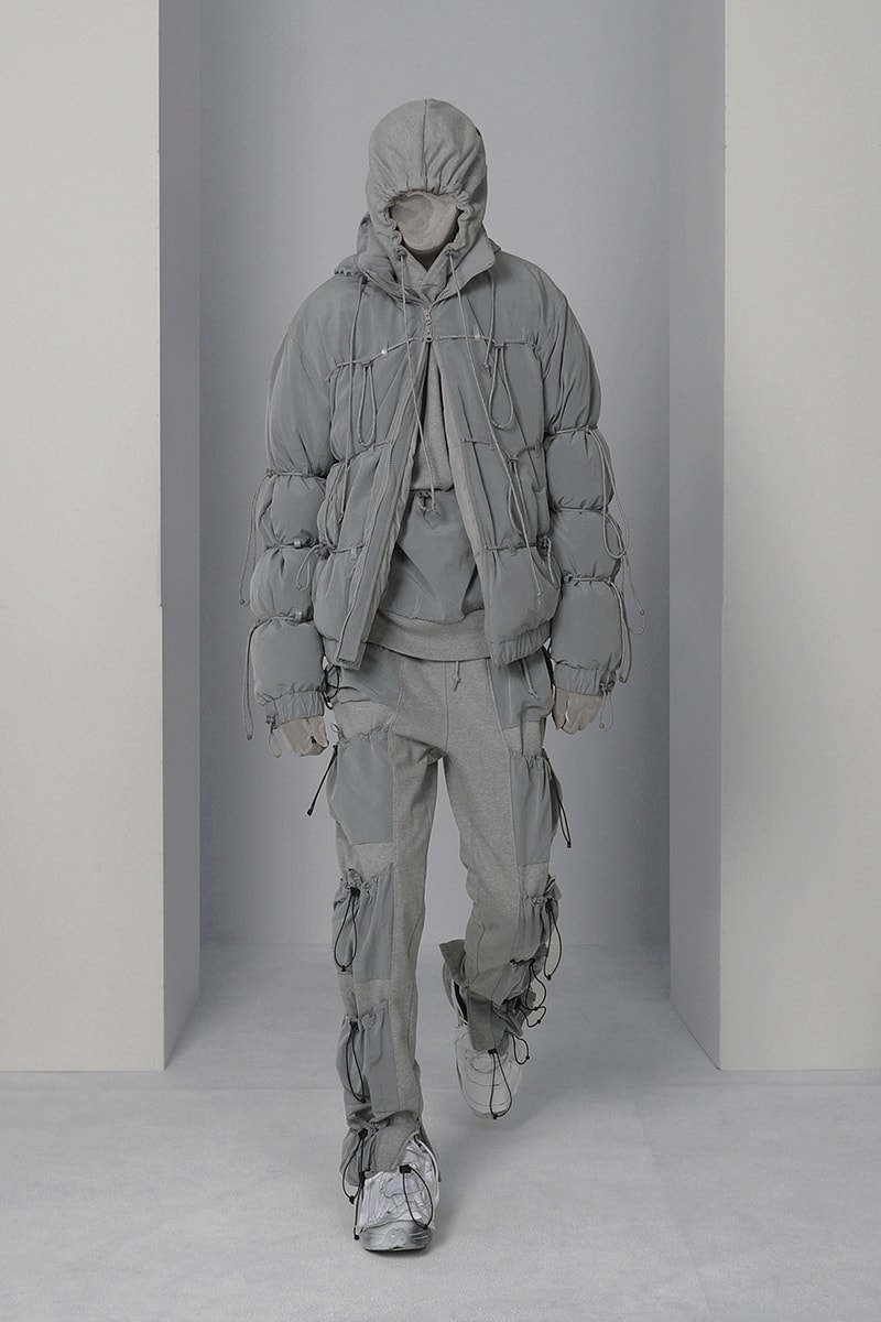 POST ARCHIVE FACTION Fall Winter 2018 Collection Lookbook Korean Fashion Streetwear Puffer Jacket Track Pants RSST