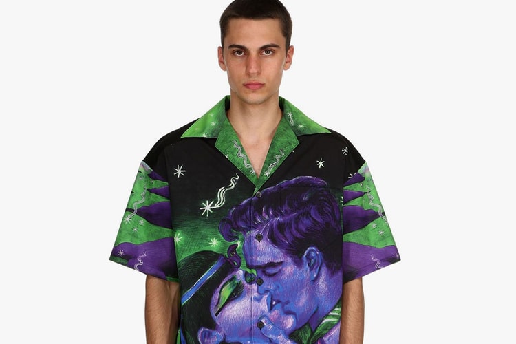 Prada Reworks a Christophe Chemin Print for New Impossible True Love Bowling Shirt
