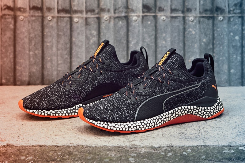 PUMA Hybrid Runner Unrest Release Black Firecracker Forest Night Black Orange Khaki Green IGNITE foam NRGY beads EvoKNIT
