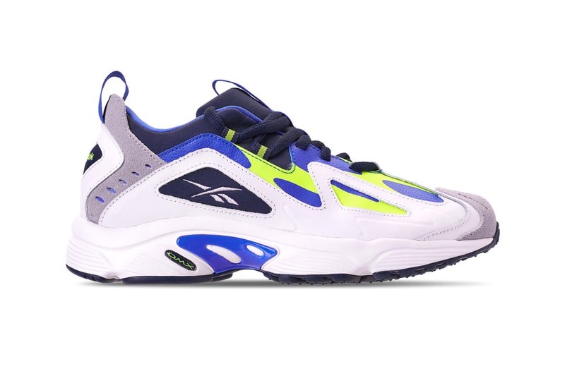 Reebok DMX 1200 Low Black White White Navy Green Runner Retro 90s