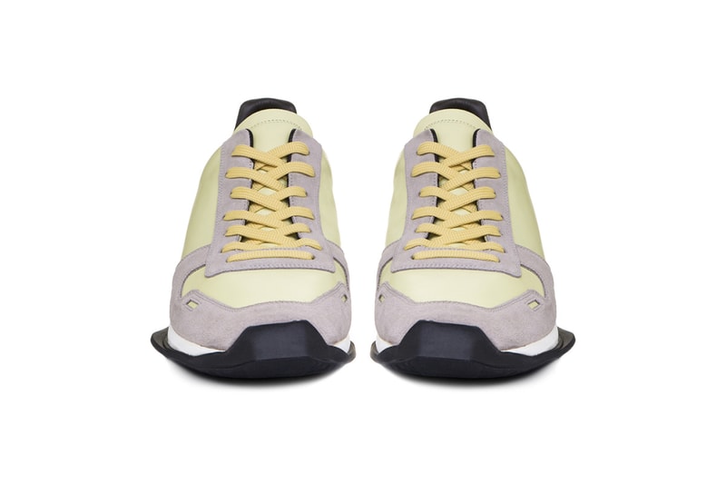 rick owens vintage lace up runner lime light yellow pearl beige