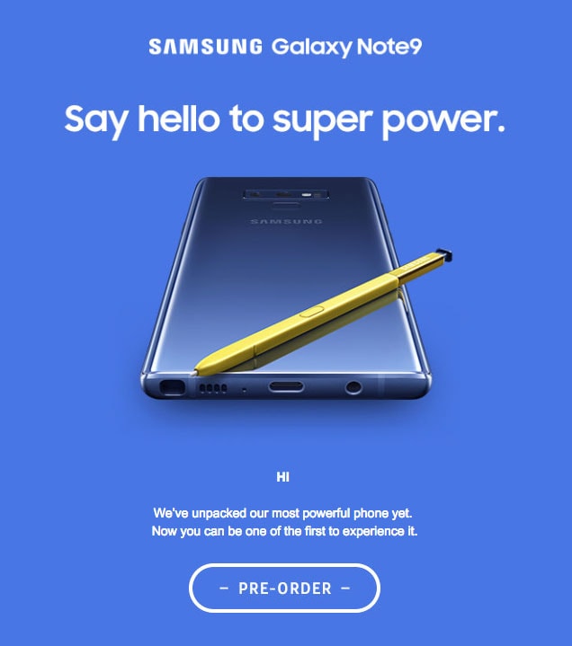 Samsung Galaxy Note 9 Official Teaser Surfaces Pre-Order