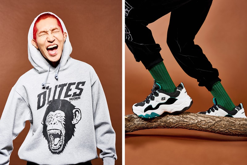Skechers D'Lites Animal Hoodie Collection Black Grey Beige White Green Monkey Chicken Crocodile Puma
