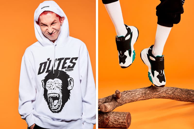 Skechers D'Lites Animal Hoodie Collection Black Grey Beige White Green Monkey Chicken Crocodile Puma