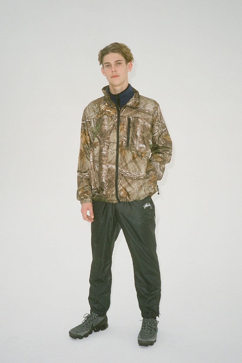 Stüssy Fall 2018 Collection Lookbook outerwear tracksuits T-shirts pants camo stripes release info