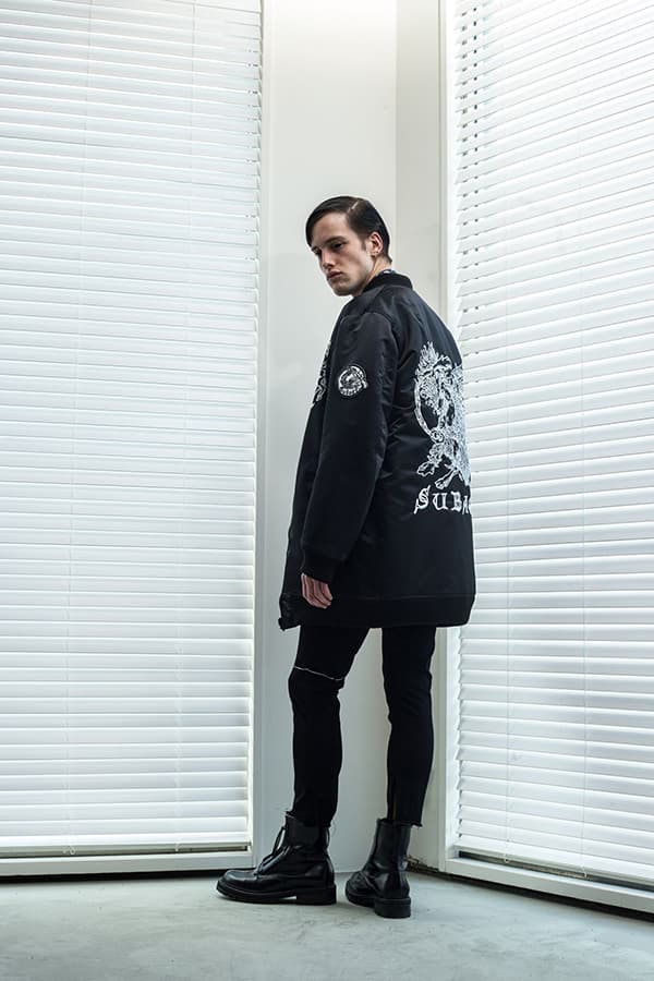 sub age fall winter 2018 lookbook collection imagery post japan punk graphic tee shirt puffer jacket vest hoodie