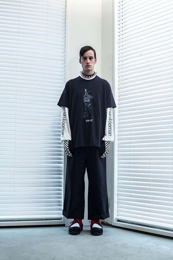 sub age fall winter 2018 lookbook collection imagery post japan punk graphic tee shirt puffer jacket vest hoodie