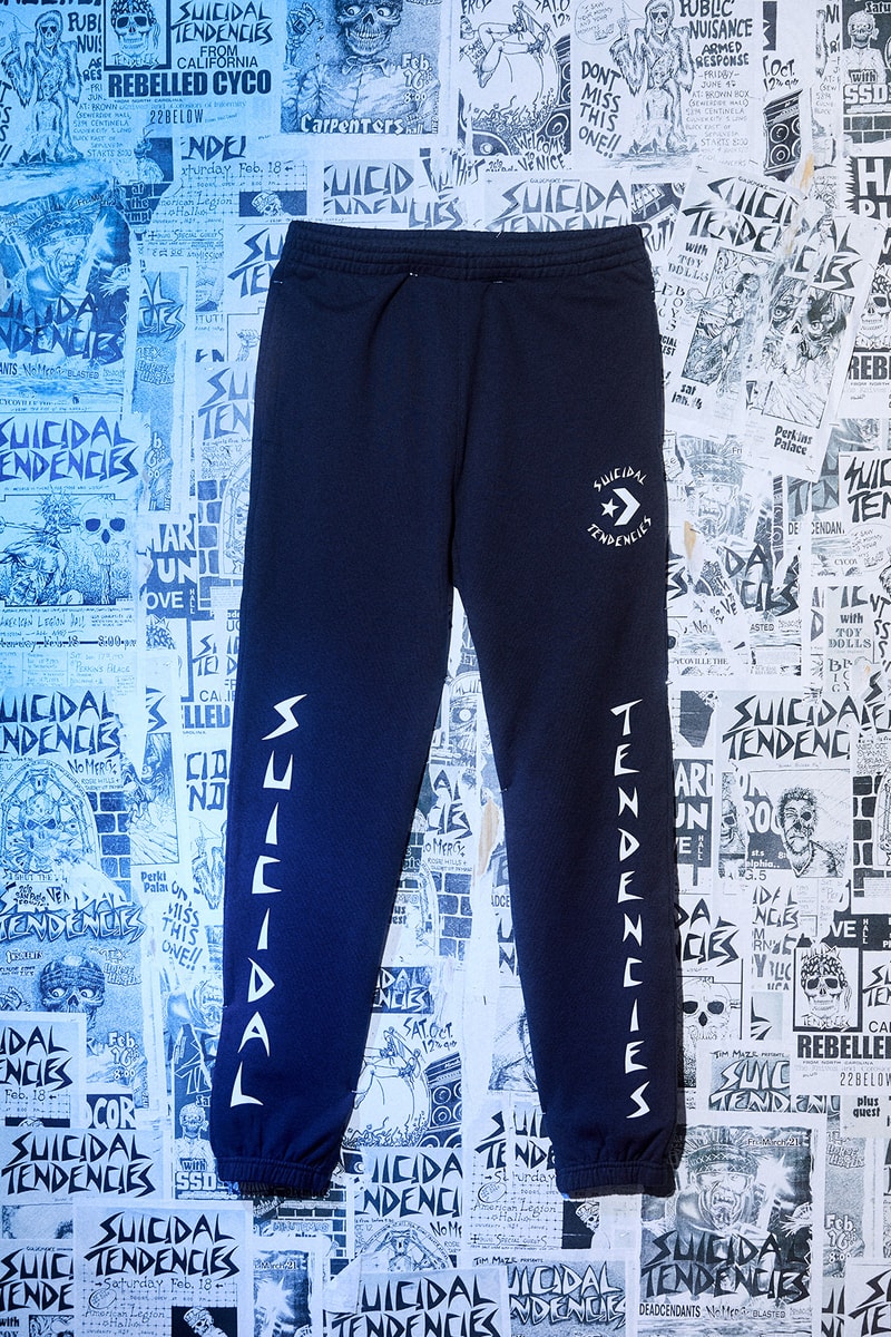 converse suicidal tendences collaboration capsule chuck taylor all star hoodie sweater shirt tee printed screen black white monochrome color september 7 2018