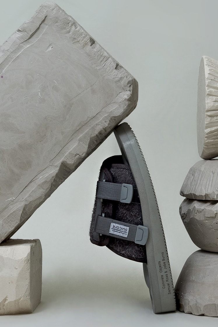 Suicoke x Concrete Objects Sandal Collab Details Samuel Ross Shoes Trainers Sneakers Footwear Kicks Steel Resin Nylon Suede Leather