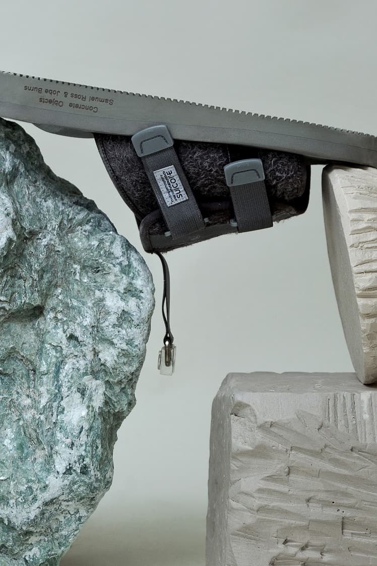 Suicoke x Concrete Objects Sandal Collab Details Samuel Ross Shoes Trainers Sneakers Footwear Kicks Steel Resin Nylon Suede Leather