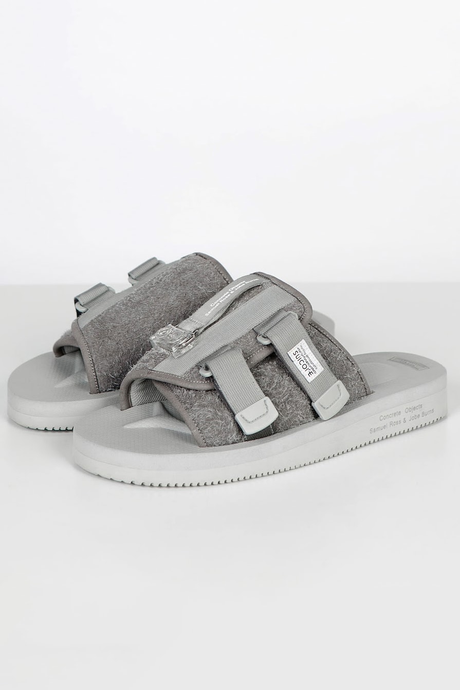 Suicoke x Concrete Objects Sandal Collab Details Samuel Ross Shoes Trainers Sneakers Footwear Kicks Steel Resin Nylon Suede Leather