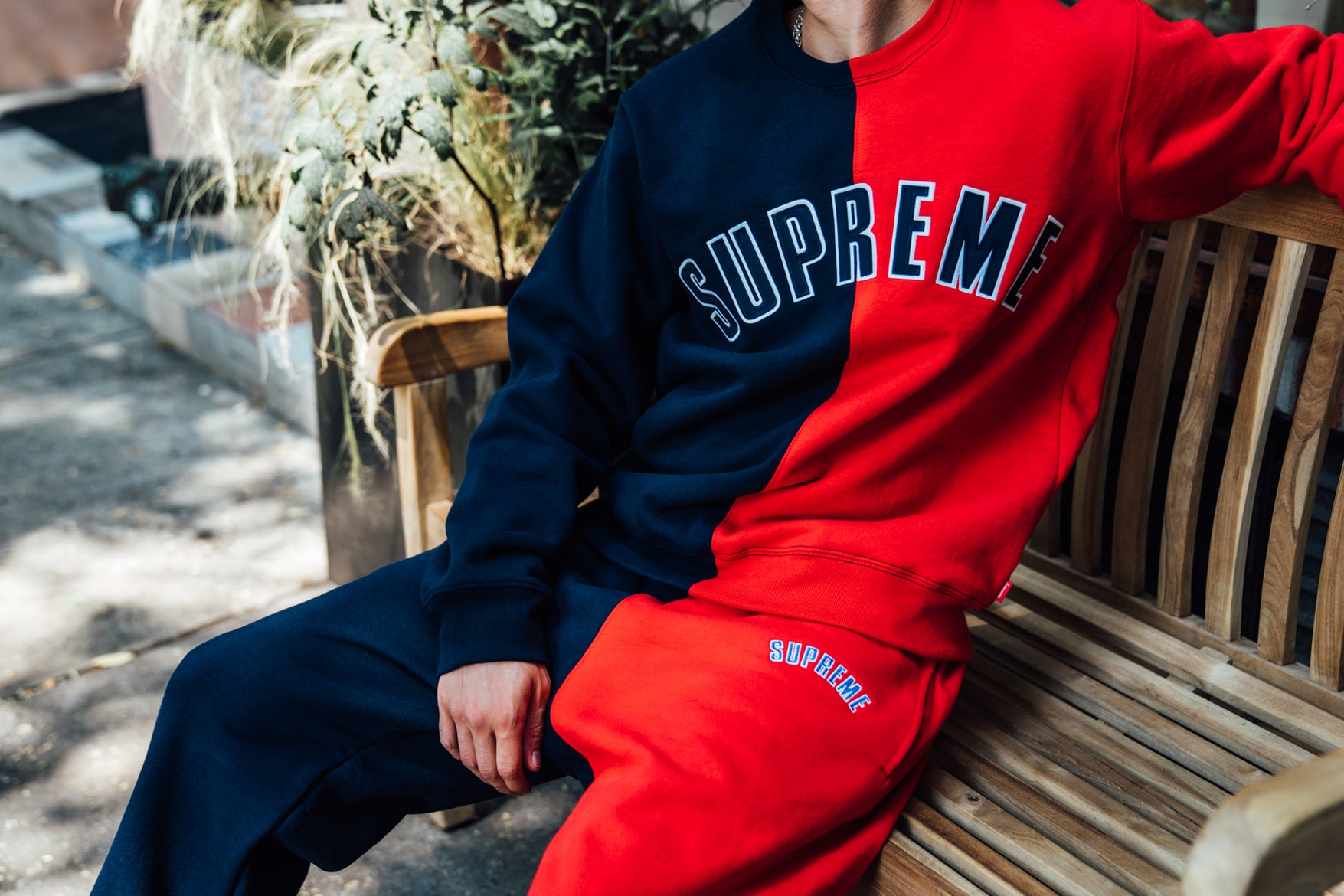 supreme fall winter 2018 drop day red black sweatsuit