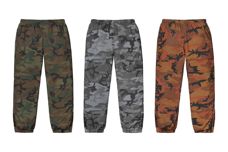 Supreme Fall/Winter 2018 Pants Trousers Sweatpants Camo Jeans Denim Track Split Jewel Newspaper Jesus Mary Shorts Release Details Information First Look News