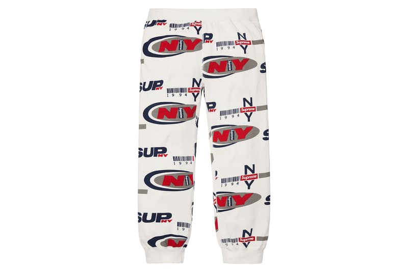 Supreme Fall/Winter 2018 Pants Trousers Sweatpants Camo Jeans Denim Track Split Jewel Newspaper Jesus Mary Shorts Release Details Information First Look News