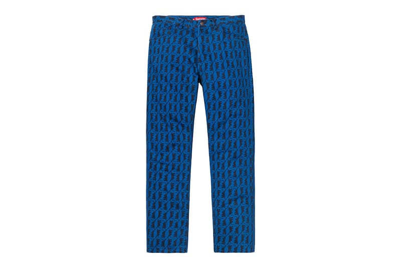 Supreme Fall/Winter 2018 Pants Trousers Sweatpants Camo Jeans Denim Track Split Jewel Newspaper Jesus Mary Shorts Release Details Information First Look News