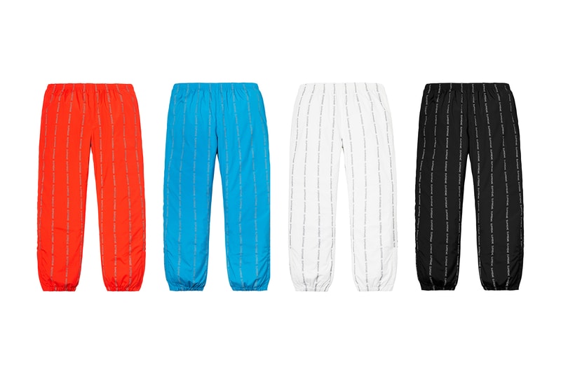 Supreme Fall/Winter 2018 Pants Trousers Sweatpants Camo Jeans Denim Track Split Jewel Newspaper Jesus Mary Shorts Release Details Information First Look News