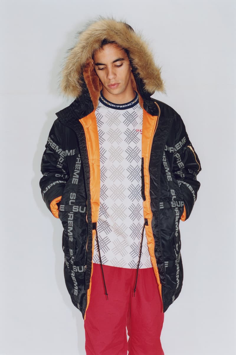 Supreme Fall/Winter 2018 Editorial Shoot Taped Seam N-3B Parka Jacket