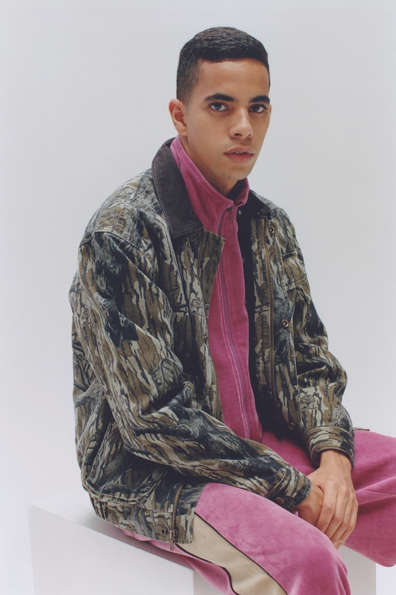 Supreme Fall/Winter 2018 Editorial Shoot Woodland Camo Graphic Jacket Pink Pants