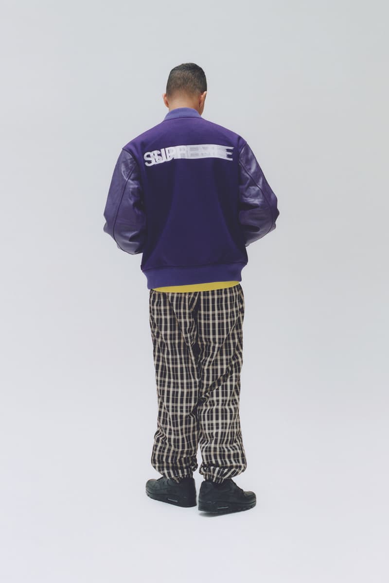 Supreme Fall/Winter 2018 Editorial Shoot Motion Logo Varsity Jacket