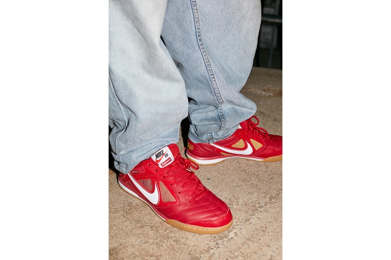 Supreme x Nike SB Gato Red Jeans Portrait