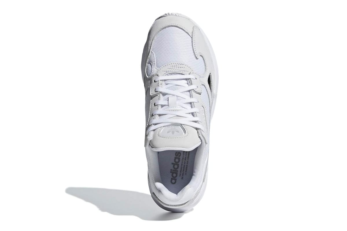 adidas falcon triple white sneakers