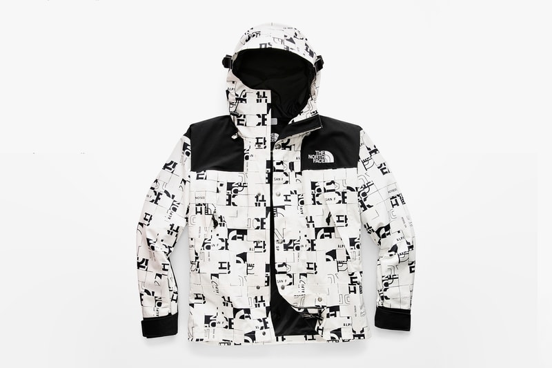 The North Face broken grid capsule collection drop release fall winter 2018 nupste vest jacket parka hooded cap new era 59 50 fifty nine fifty retro vintage graphics print all over outerwear limited