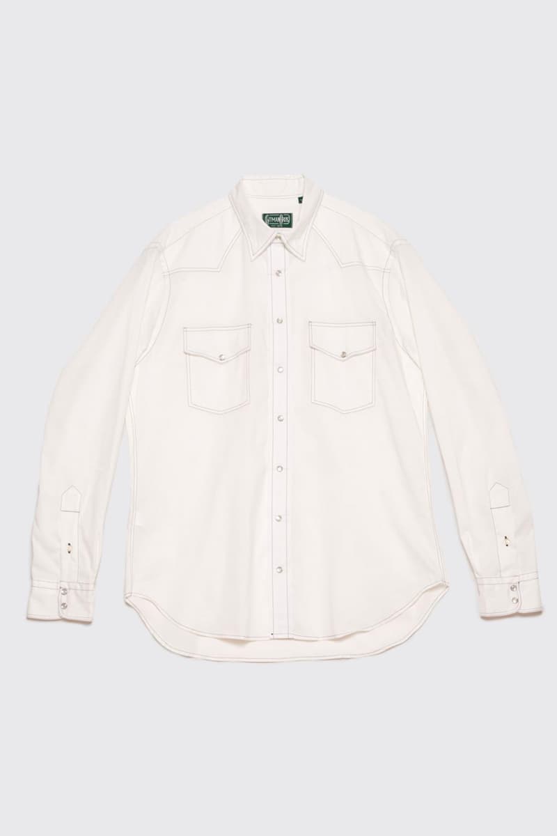 Très Bien x Gitman Bros Collection American Shirts capsule release collaboration white western velvet purchase