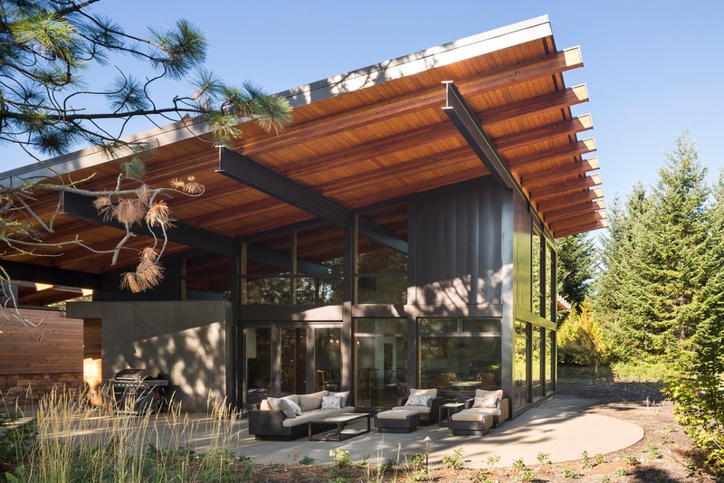 Tumble Creek Cabin Coates Design Architects Cle Elum United States Homes Houses Modern Wooden Open Glass