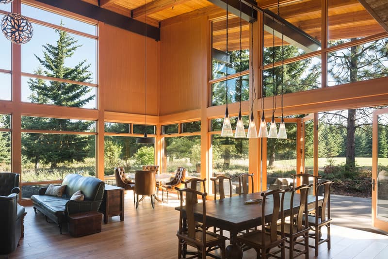 Tumble Creek Cabin Coates Design Architects Cle Elum United States Homes Houses Modern Wooden Open Glass