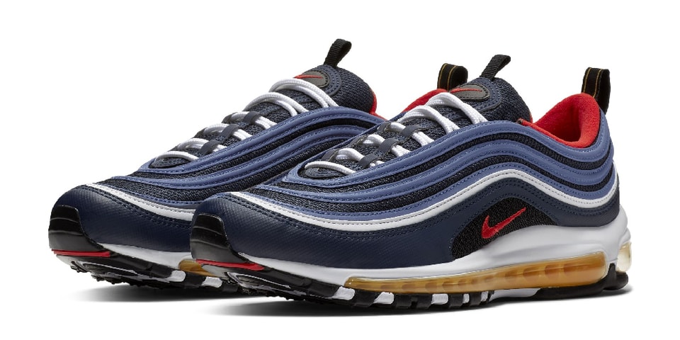 Nike Air Max 97 Midnight Navy Habanero Red Hypebeast