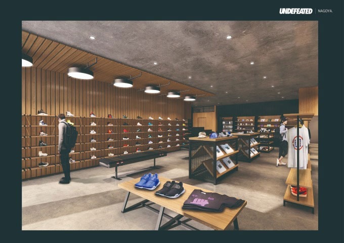 UNDEFEATED Nagoya Sakae Japan Store shop space outpost Opening date new sneaker footwear clothing