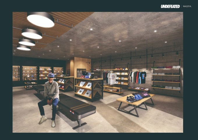 UNDEFEATED Nagoya Sakae Japan Store shop space outpost Opening date new sneaker footwear clothing