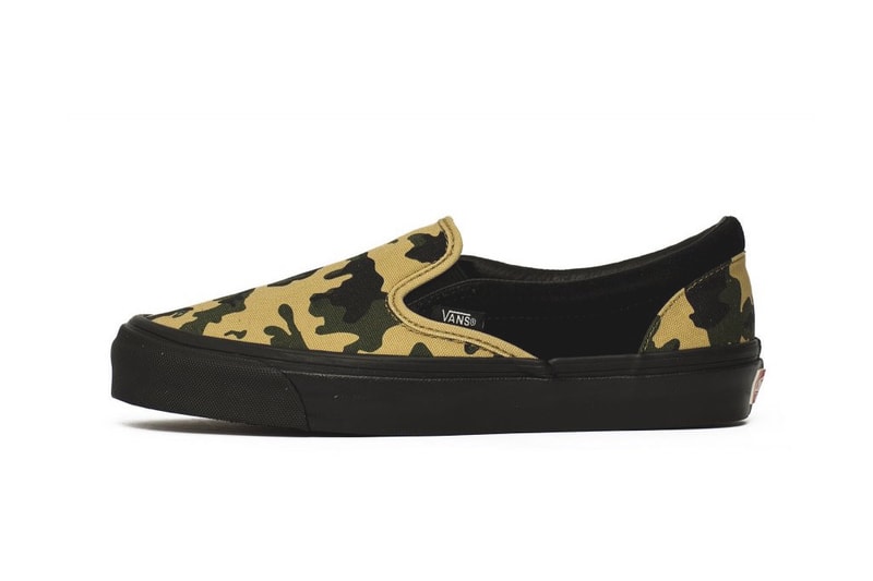 Vans Vault Black Camo Pack Release suede canvas Green Yellow sneakers