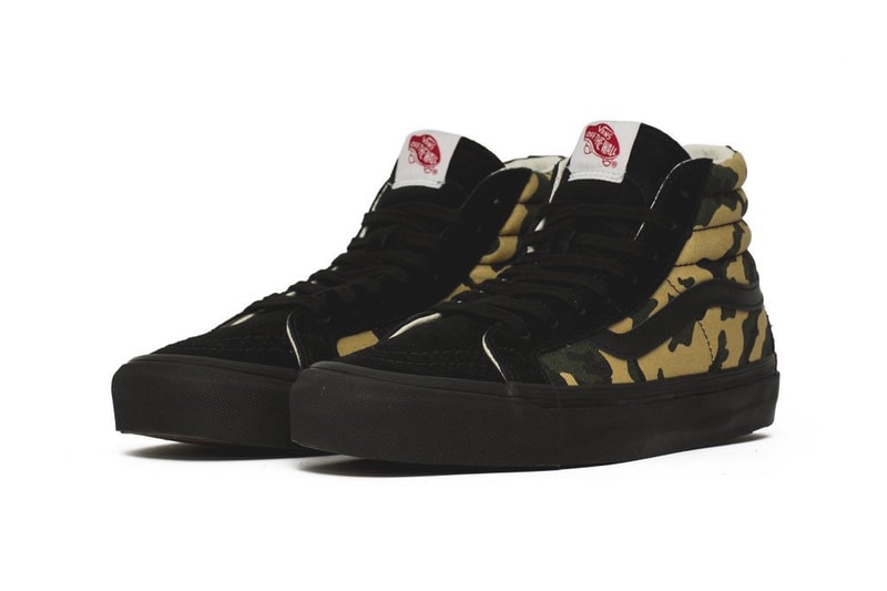 Vans Vault Black Camo Pack Release suede canvas Green Yellow sneakers