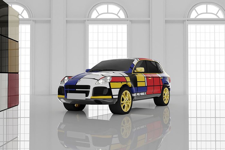 Photos of Luxury Cars Wrapped in Piet Mondrian's Iconic Abstract Art