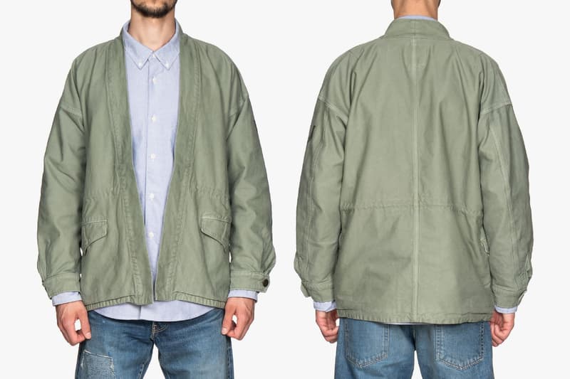 visvim Long Staple Cotton Sanjuro Benny Jacket Military Green Olive Khaki