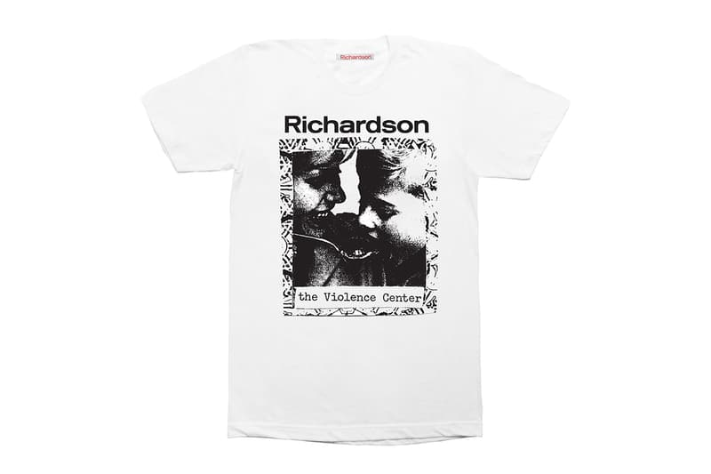 Weirdo Dave x Richardson Drop Violence Center Tee product release shirts fashion Los Angeles T-Shirts Drops Product drops New York